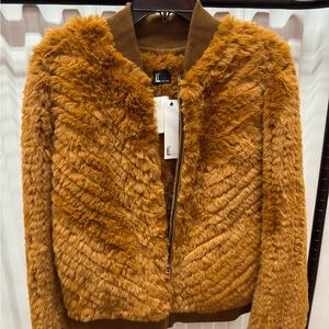 Women's Faux Fur Jacket - Brown